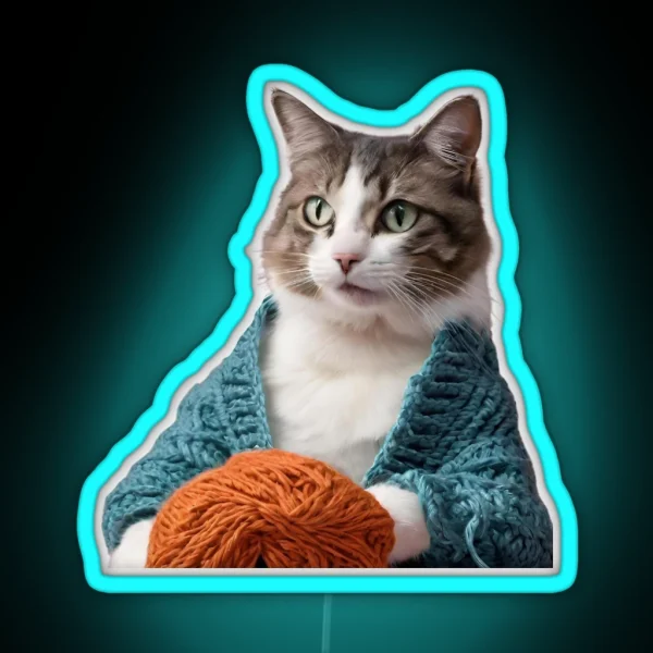 Crotchet Cat RGB Neon Sign