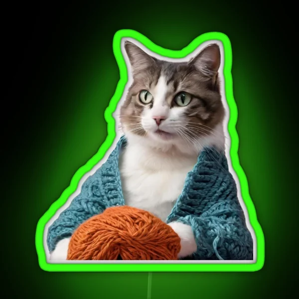 Crotchet Cat RGB Neon Sign
