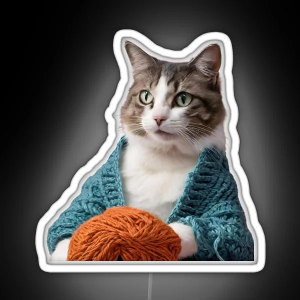 Crotchet Cat RGB Neon Sign