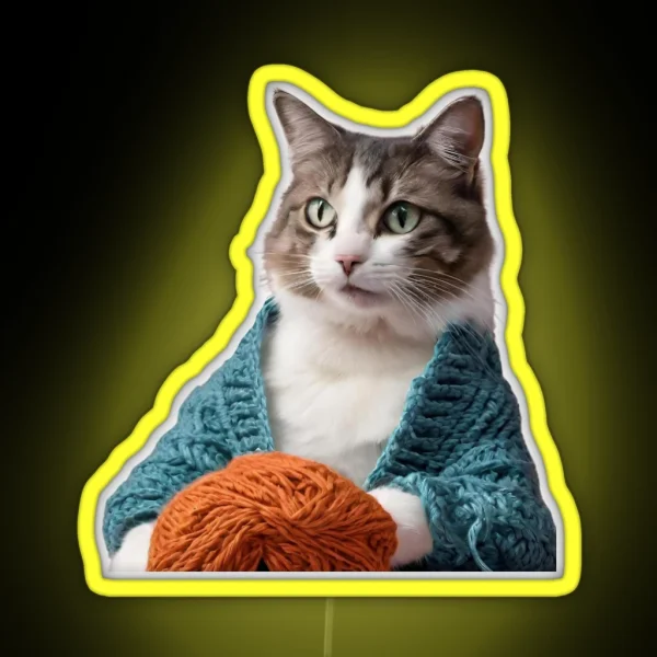 Crotchet Cat RGB Neon Sign