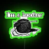 Crotchet Knitter Knit Yarn I M A Hooker RGB Neon Sign - Image 3