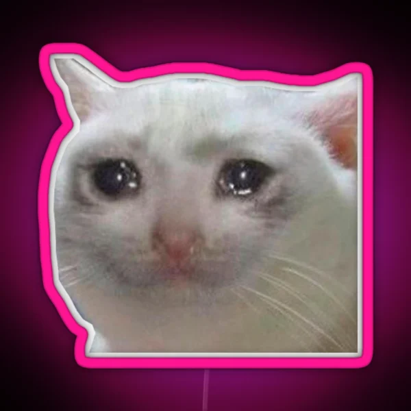 Cry Cat RGB Neon Sign
