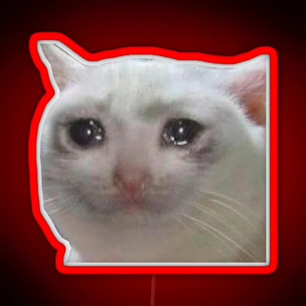 Cry Cat RGB Neon Sign