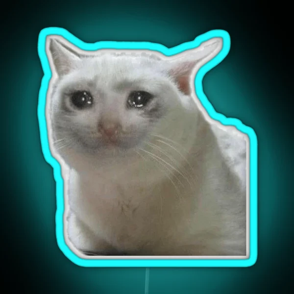 Crying Cat RGB Neon Sign