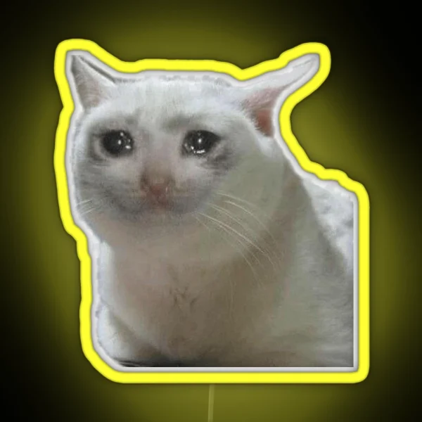 Crying Cat RGB Neon Sign