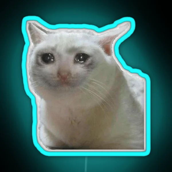 Crying Cat RGB Neon Sign