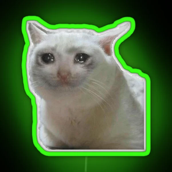 Crying Cat RGB Neon Sign