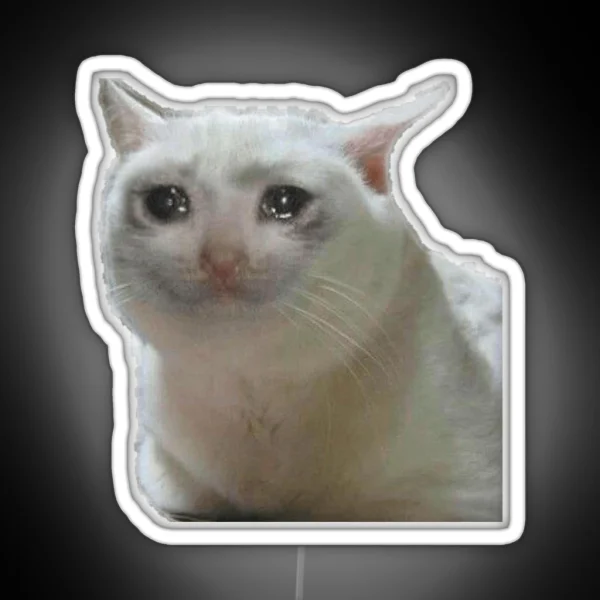 Crying Cat RGB Neon Sign