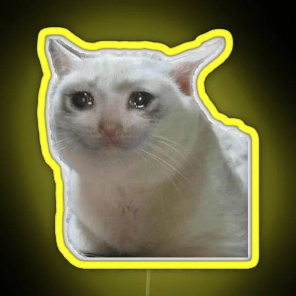 Crying Cat RGB Neon Sign