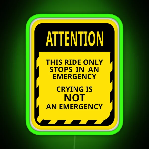 Crying Is Not An Emergency RGB Neon Sign