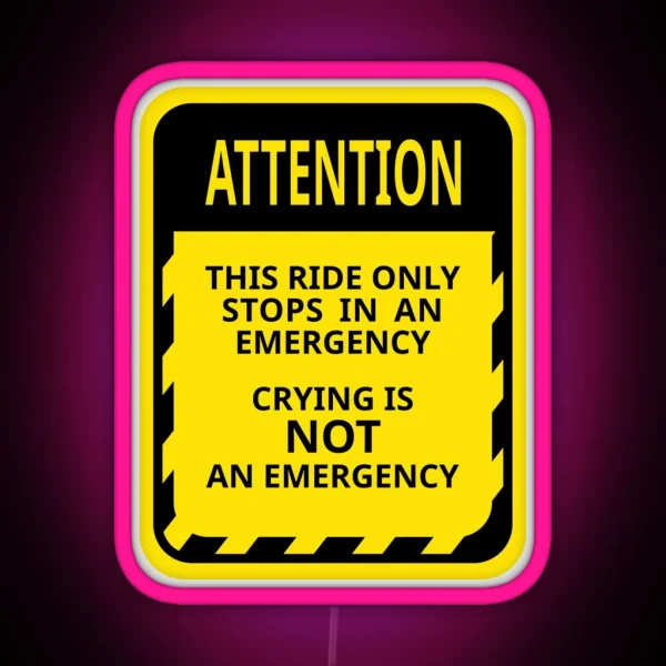 Crying Is Not An Emergency RGB Neon Sign