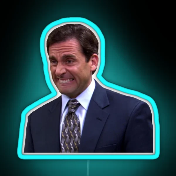 Crying Michael Scott RGB Neon Sign