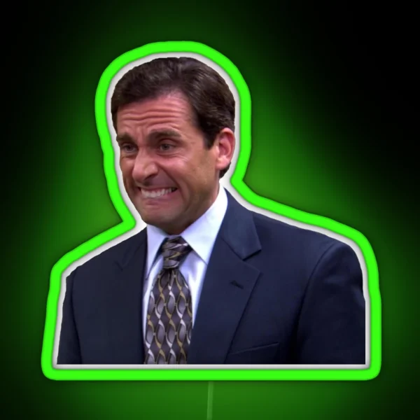 Crying Michael Scott RGB Neon Sign
