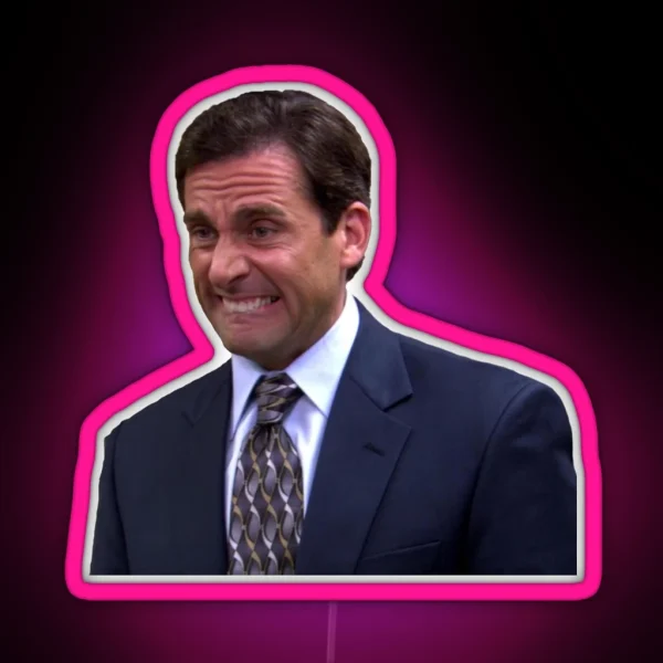 Crying Michael Scott RGB Neon Sign