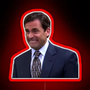 Crying Michael Scott RGB Neon Sign