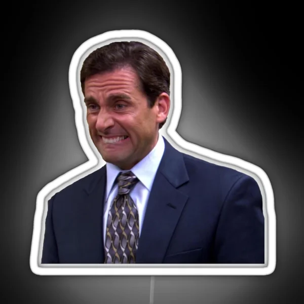 Crying Michael Scott RGB Neon Sign