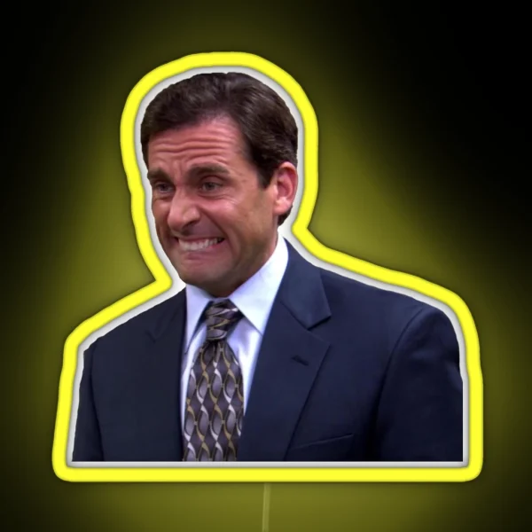 Crying Michael Scott RGB Neon Sign