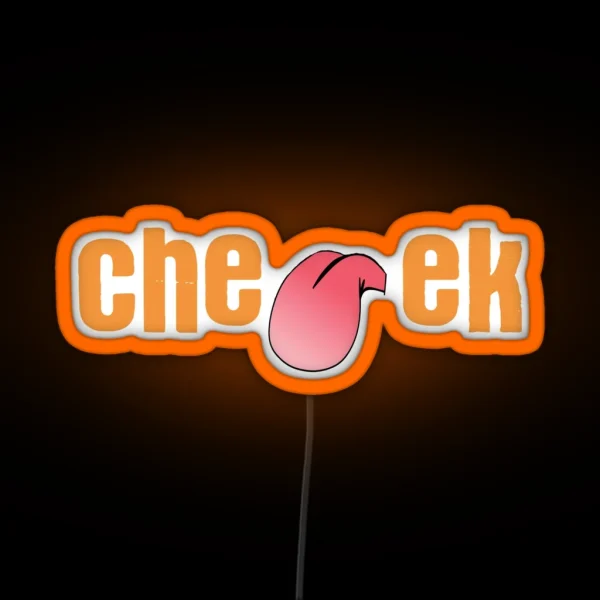 Cryptic Tongue In Cheek Cesign RGB Neon Sign