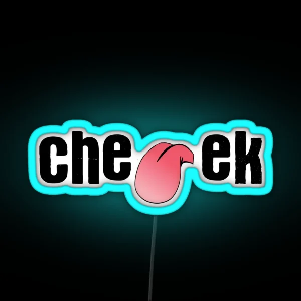 Cryptic Tongue In Cheek Cesign RGB Neon Sign