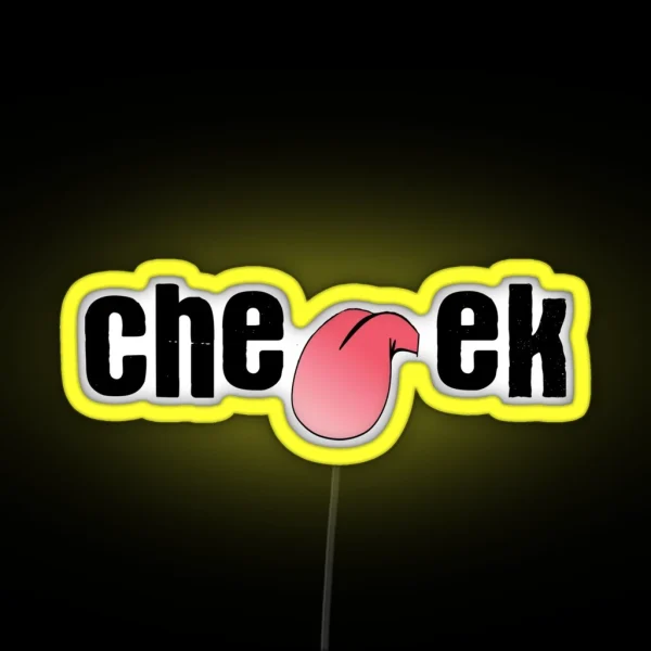 Cryptic Tongue In Cheek Cesign RGB Neon Sign