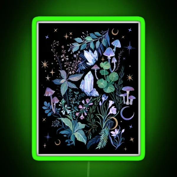 Crystals Gardens RGB Neon Sign