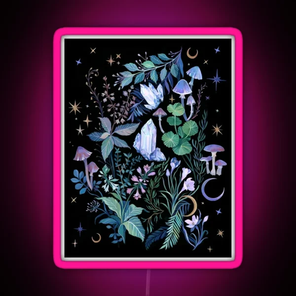 Crystals Gardens RGB Neon Sign