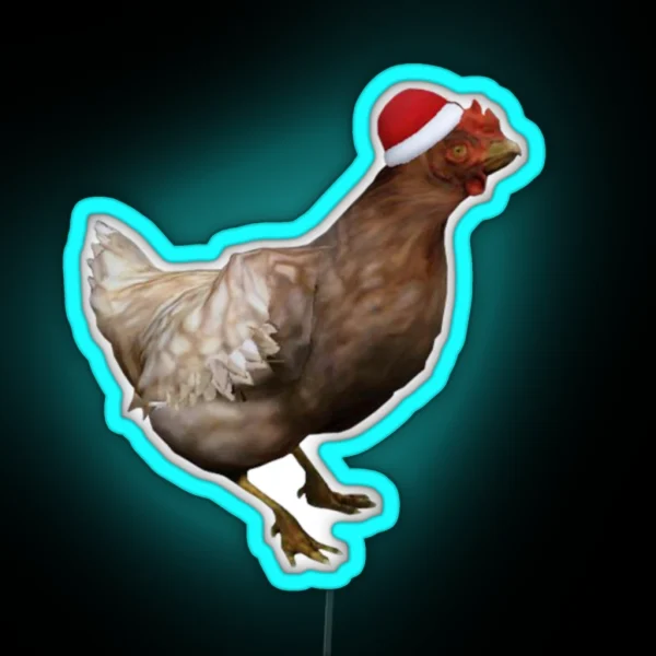 CSGO Xmas Chicken RGB Neon Sign