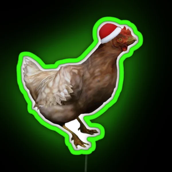 CSGO Xmas Chicken RGB Neon Sign