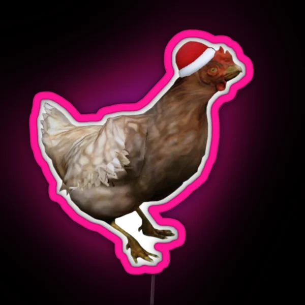 CSGO Xmas Chicken RGB Neon Sign