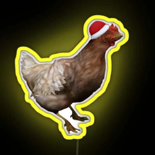 CSGO Xmas Chicken RGB Neon Sign