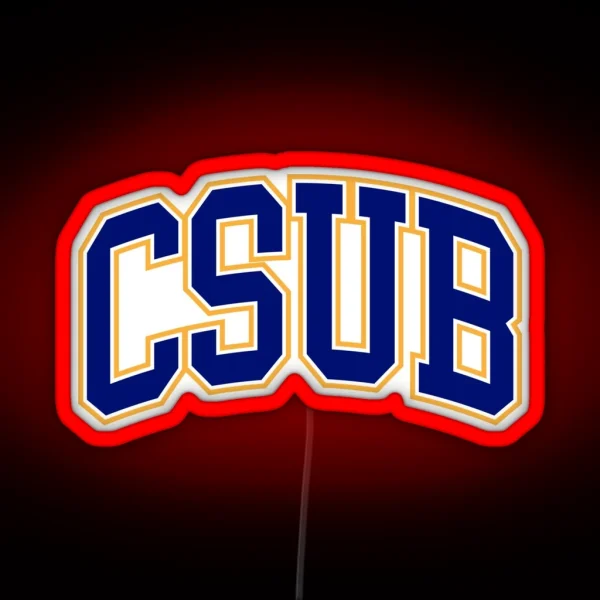 Csub College Font Curved RGB Neon Sign