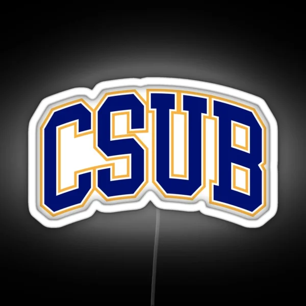 Csub College Font Curved RGB Neon Sign