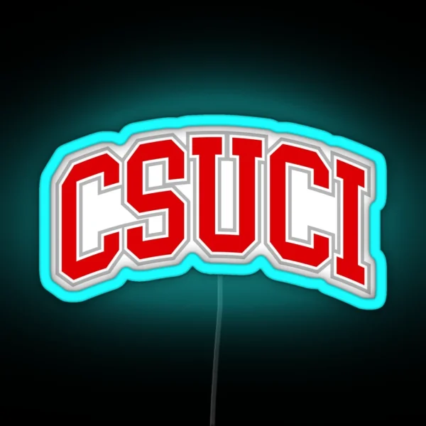 Csuci College Font Curved RGB Neon Sign