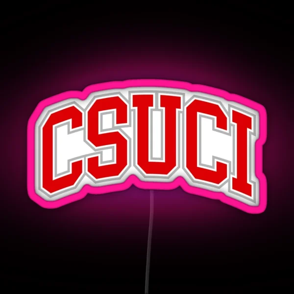 Csuci College Font Curved RGB Neon Sign