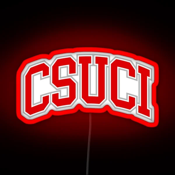 Csuci College Font Curved RGB Neon Sign