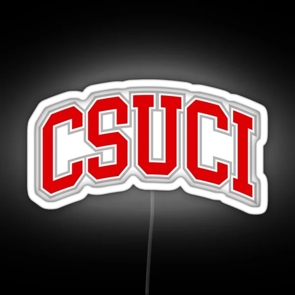 Csuci College Font Curved RGB Neon Sign