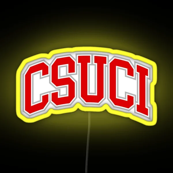 Csuci College Font Curved RGB Neon Sign