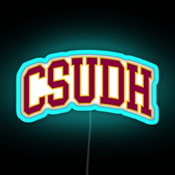 Csudh College Font Curved RGB Neon Sign