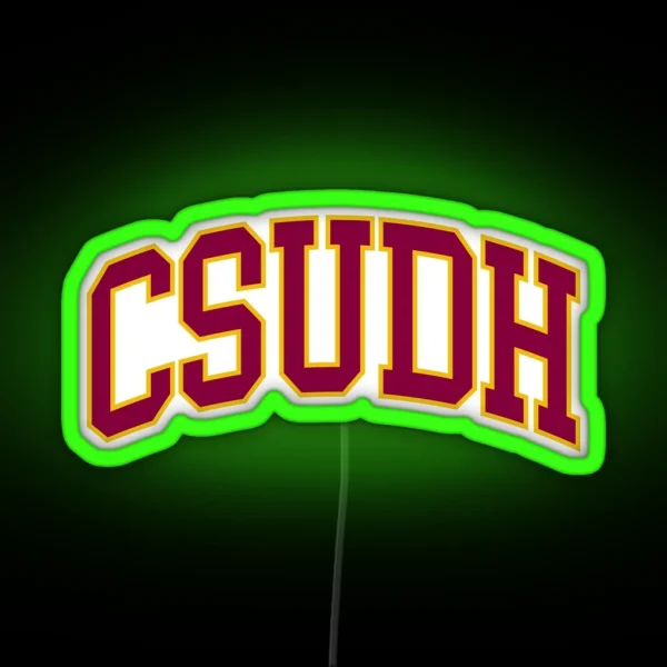 Csudh College Font Curved RGB Neon Sign