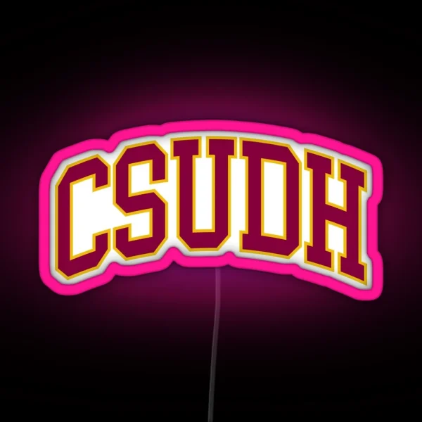 Csudh College Font Curved RGB Neon Sign