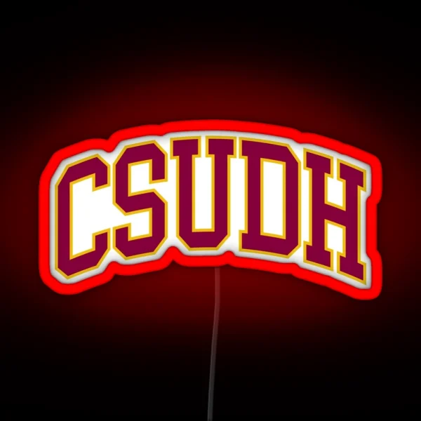 Csudh College Font Curved RGB Neon Sign