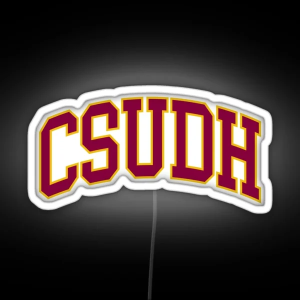 Csudh College Font Curved RGB Neon Sign