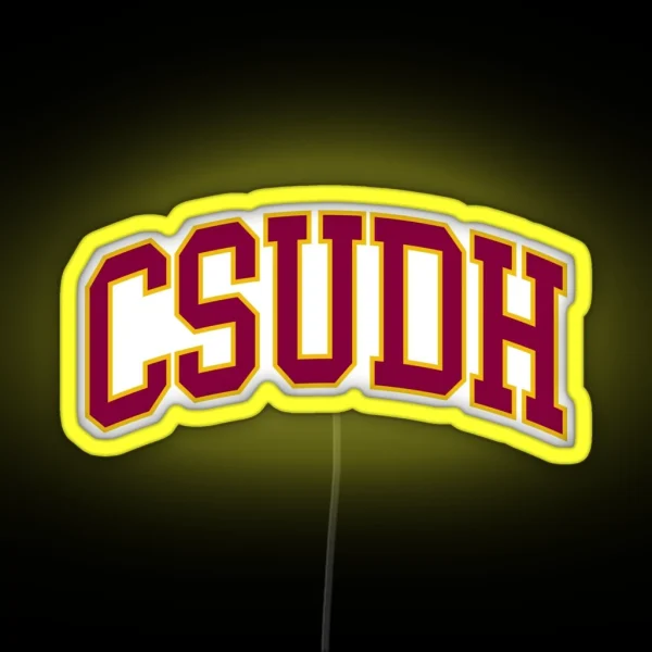 Csudh College Font Curved RGB Neon Sign