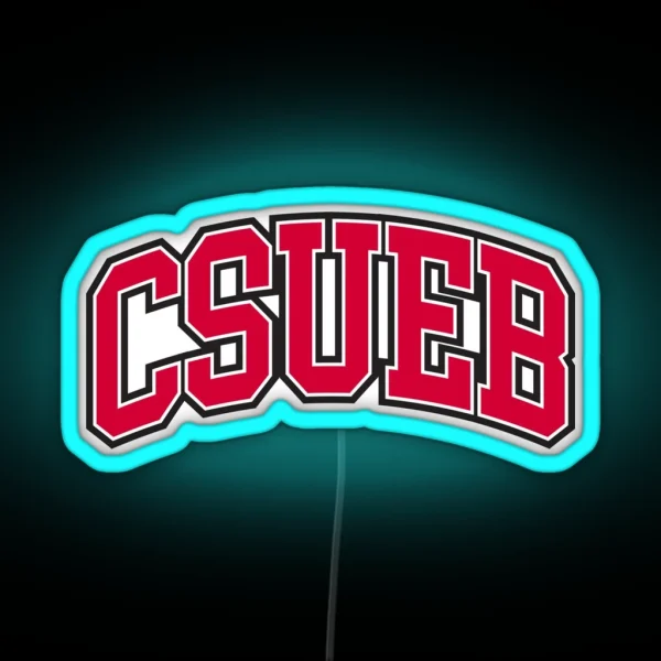 Csueb College Font Curved RGB Neon Sign