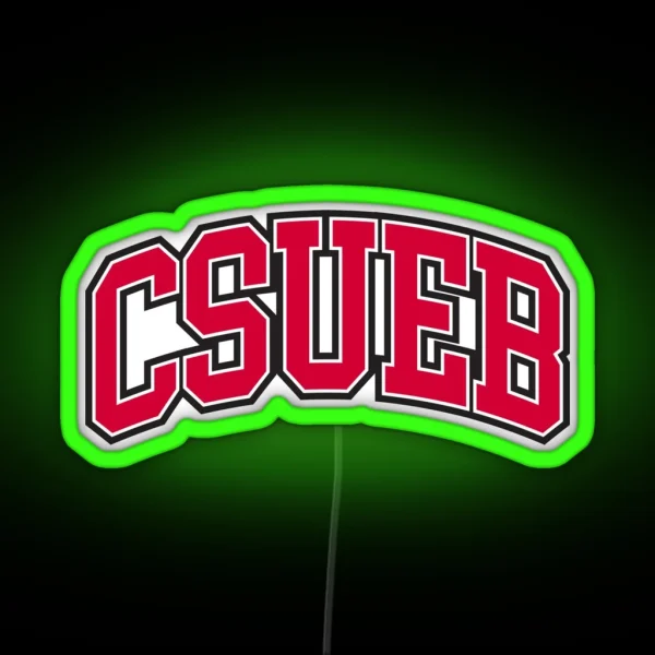 Csueb College Font Curved RGB Neon Sign