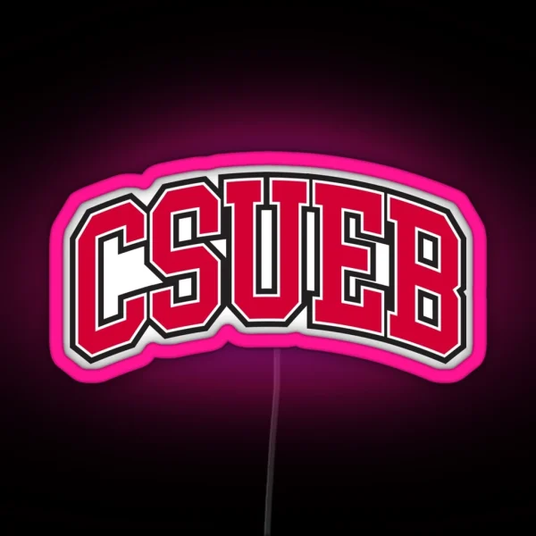 Csueb College Font Curved RGB Neon Sign