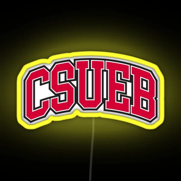 Csueb College Font Curved RGB Neon Sign