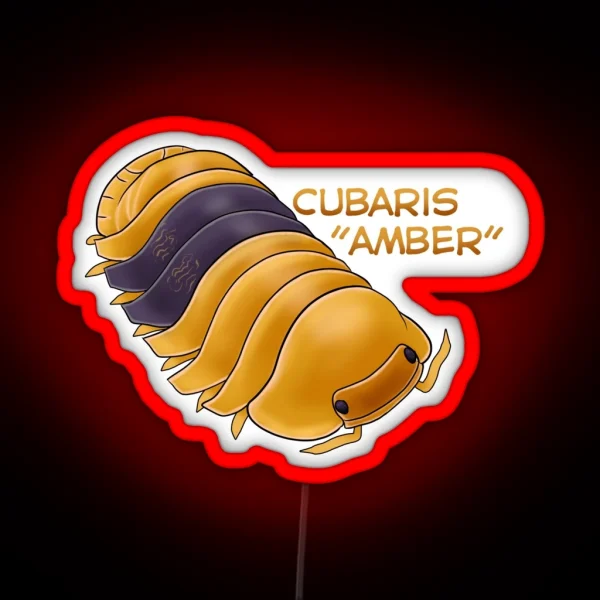 Cubaris Amber Name Tag RGB Neon Sign