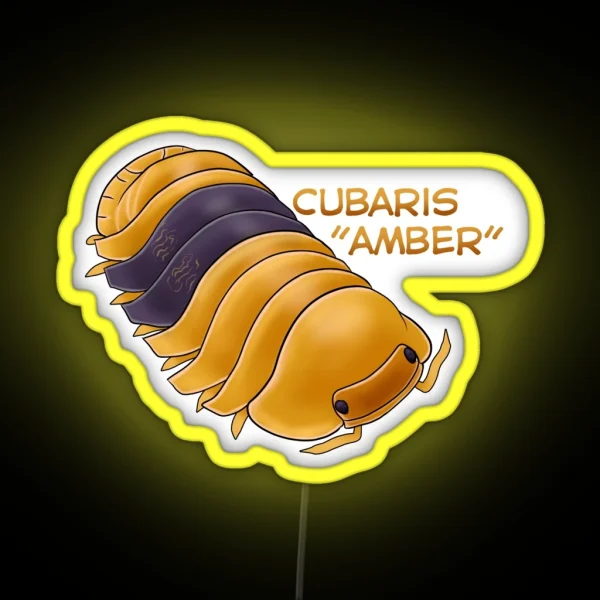 Cubaris Amber Name Tag RGB Neon Sign