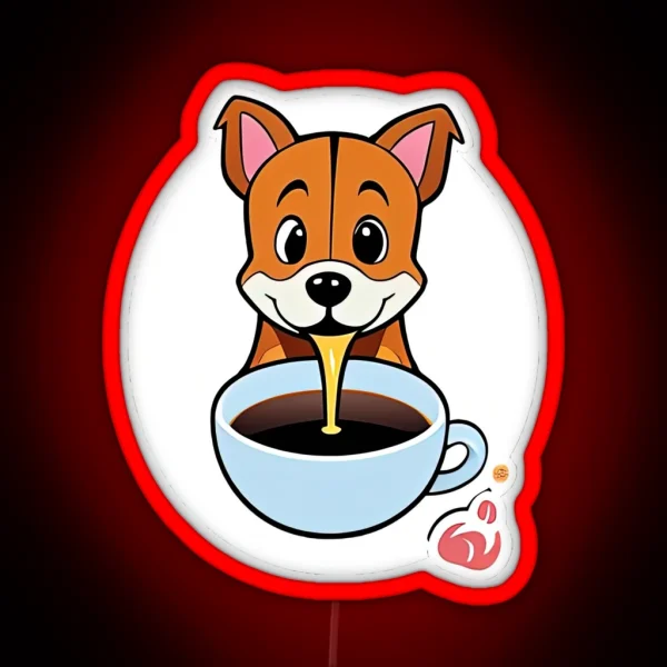 Cup Of Woofs A Brew Tiful Morning Ritual RGB Neon Sign